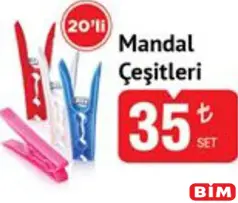 MANDAL ÇEŞİTLERİ 20'Lİ